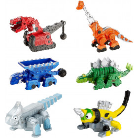 Динотракс игрушки набор из 6 штук Роботозавры Dinotrux