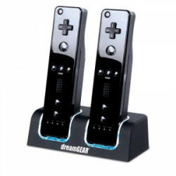Dual Charging Dock Black for Nintendo Wii