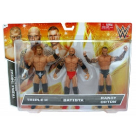 Бойцы рестлеры WWE Triple H Батиста и Рэнди Ортон от Mattel 3шт