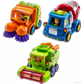 WolVol Игрушки автомобилей для мальчиков Грузовики набор из 3