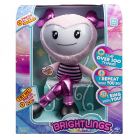 Brightlings кукла розовая интерактивная плюшевая говорящая 38 см