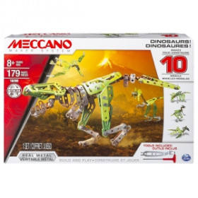 Meccano Металлический конструктор на 10 моделей Динозавры