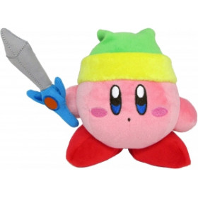 Приключение Кирби игрушка плюшевая мягкая Кирби с мечем  Kirbys Adventure