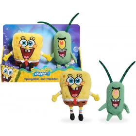 Губка Боб игрушка плюшевая мягкая Губка боб и Планктон SpongeBob's