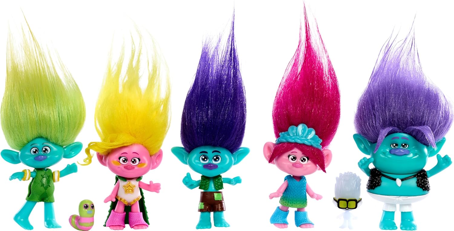 Тролли Группа в сборе игрушка набор фигурок Лучшие друзья Trolls Band  Together Pack Dolls Figures