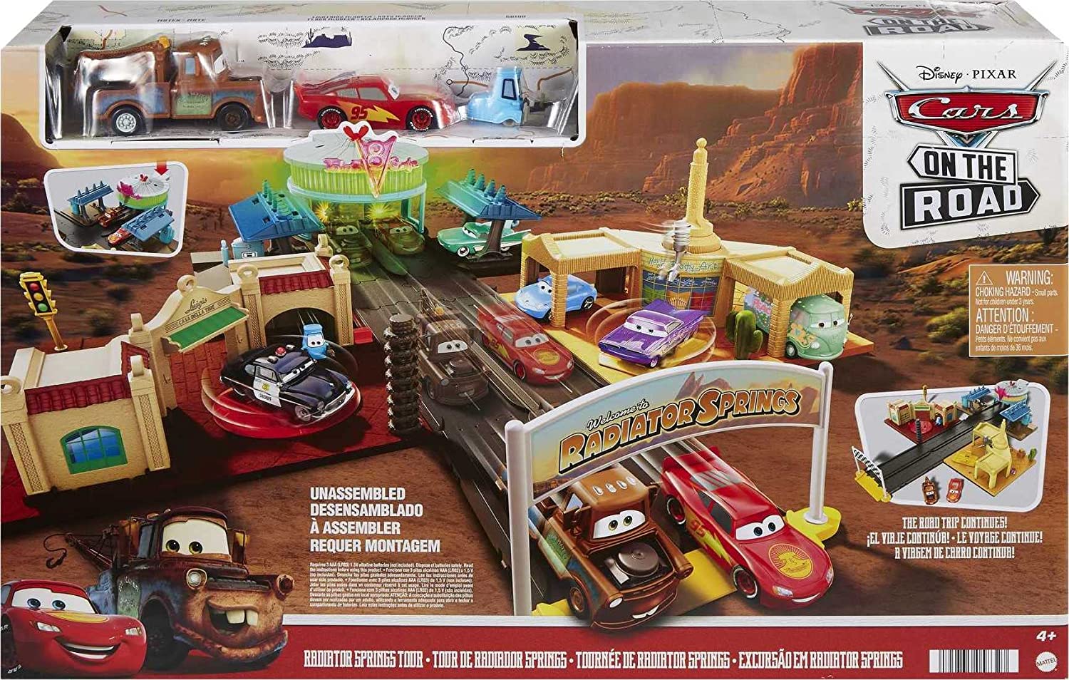 Тачки на дороге игрушка трек Радиатор Спрингс игровой набор Disney Cars on  the Road Radiator Springs